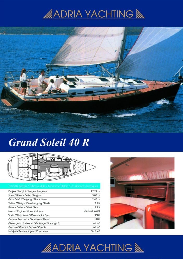 Croatia yacht charter Marina Trogir Grand Solail 40